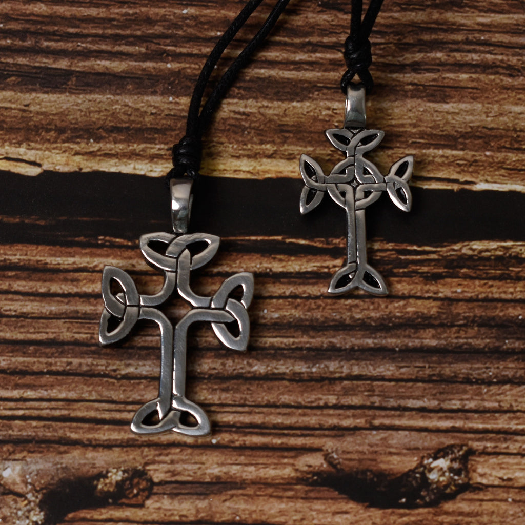 Trendsetting Celtic Cross Silver Pewter Charm Necklace Pendant Jewelry