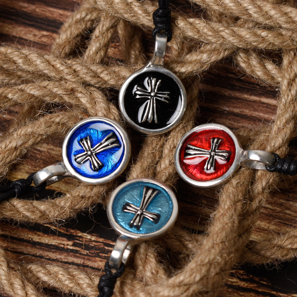 Cross Silver Pewter Charm Necklace Pendant Jewelry