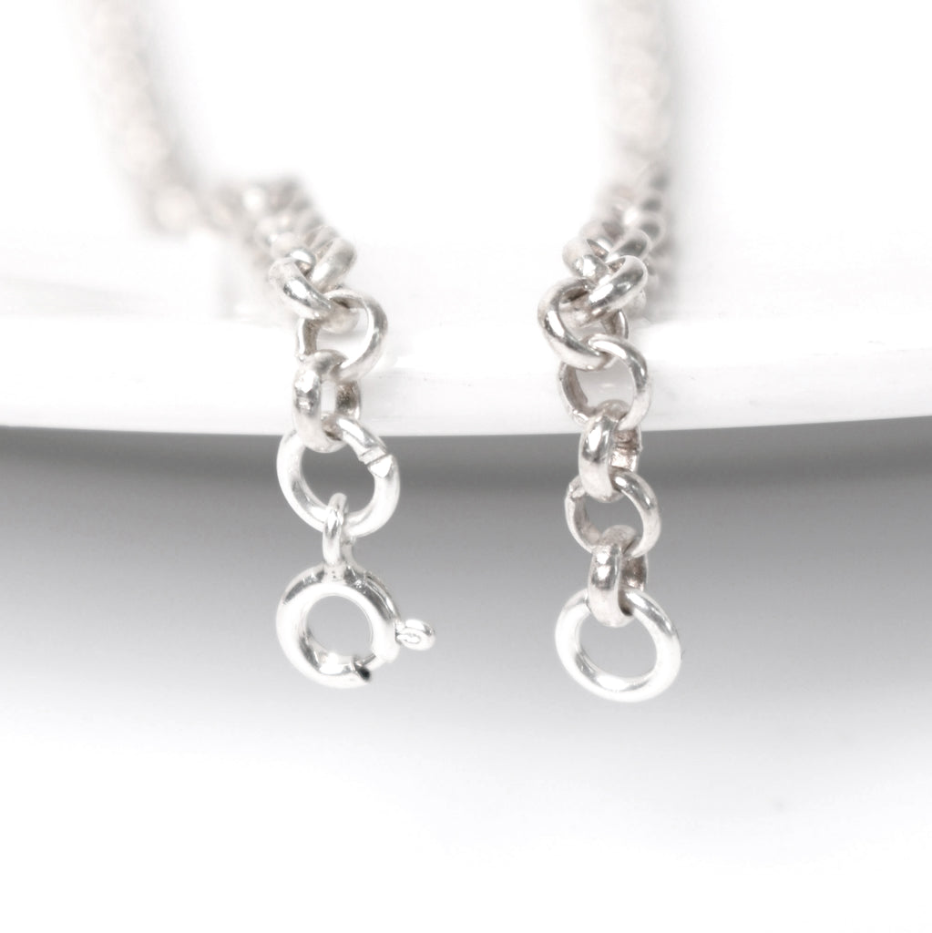 Sterling Siver / Pewter / Brass Necklace Chain For Mens Women Jewelry 1.5mm 2mm 3mm 4mm , Length 16-24"