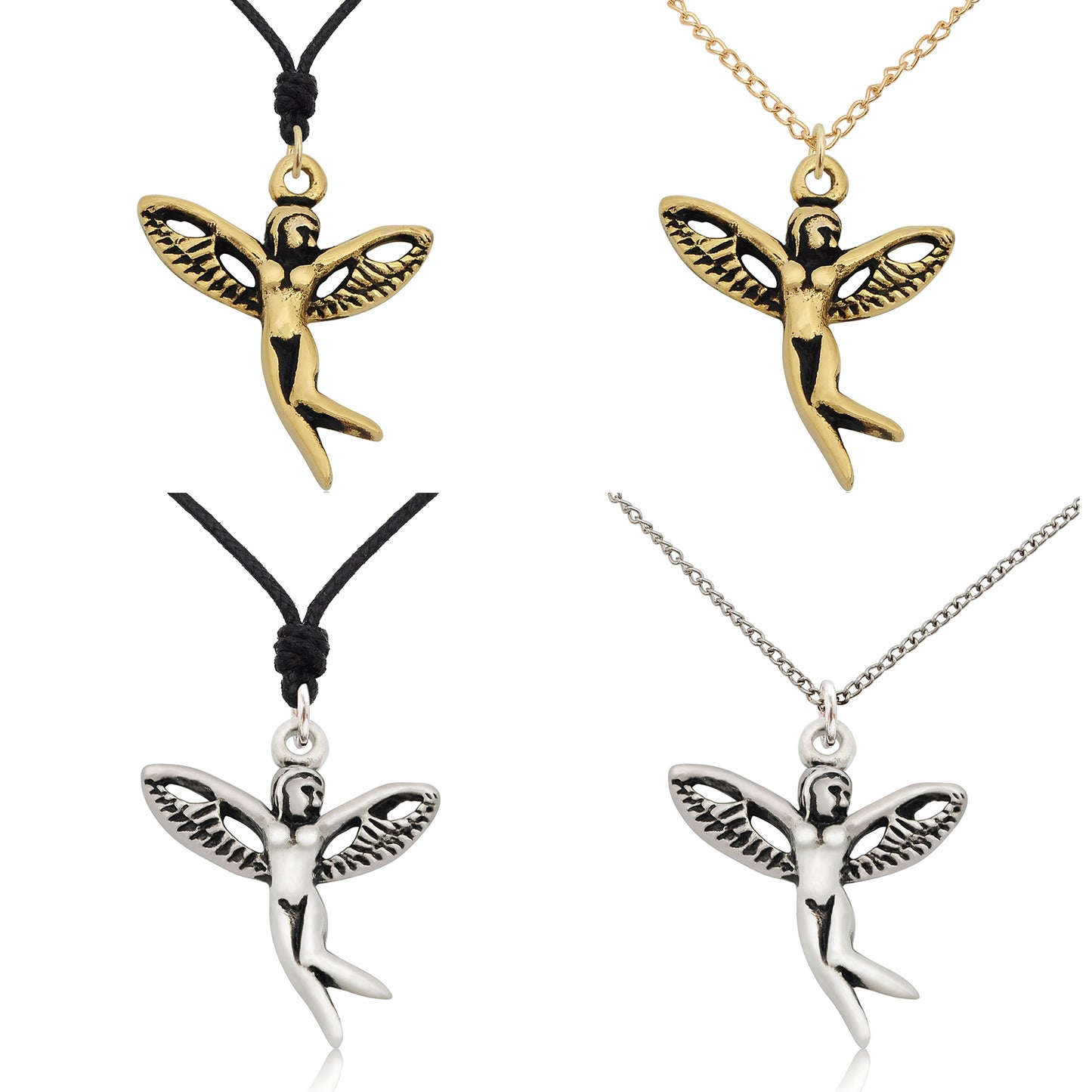 Isis Egyptian Winged 92.5 Sterling Silver Pewter Brass Necklace Pendant Jewelry