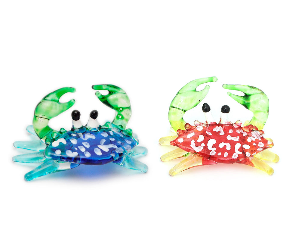 Vietguild's Crabs Handmade Vietnamese Glass Figurine Statue