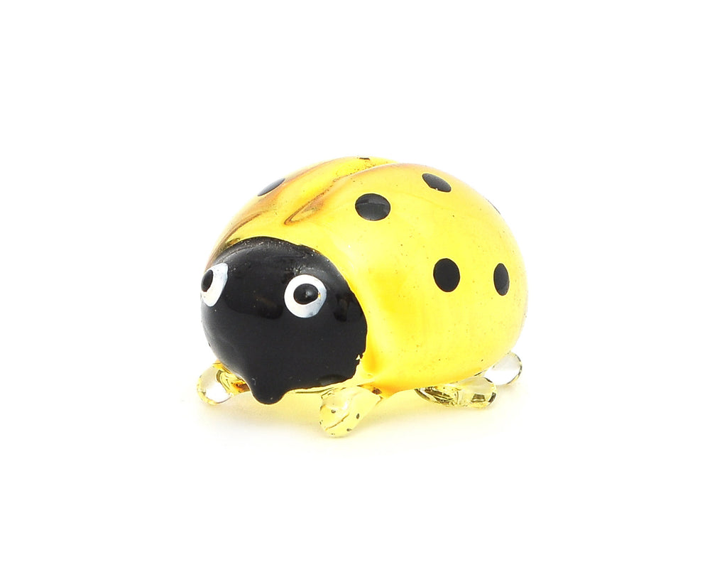 Vietguild's Cute Ladybug Handmade Vietnamese Glass Figurine Statue