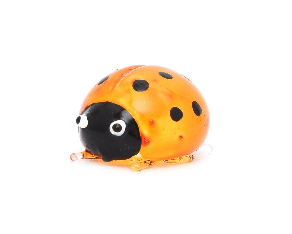 Vietguild's Cute Ladybug Handmade Vietnamese Glass Figurine Statue