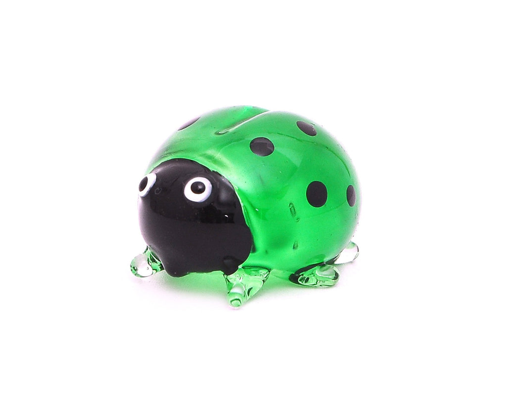 Vietguild's Cute Ladybug Handmade Vietnamese Glass Figurine Statue