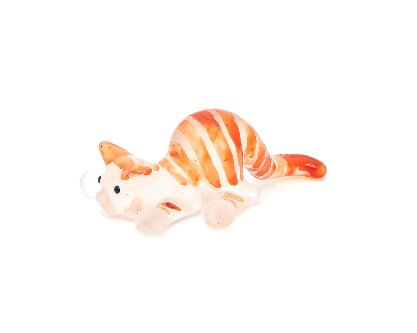 Vietguild's Cat Handmade Vietnamese Glass Figurine Statue