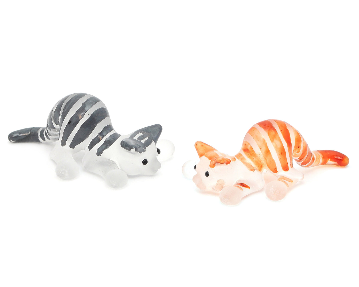 Vietguild's Cat Handmade Vietnamese Glass Figurine Statue