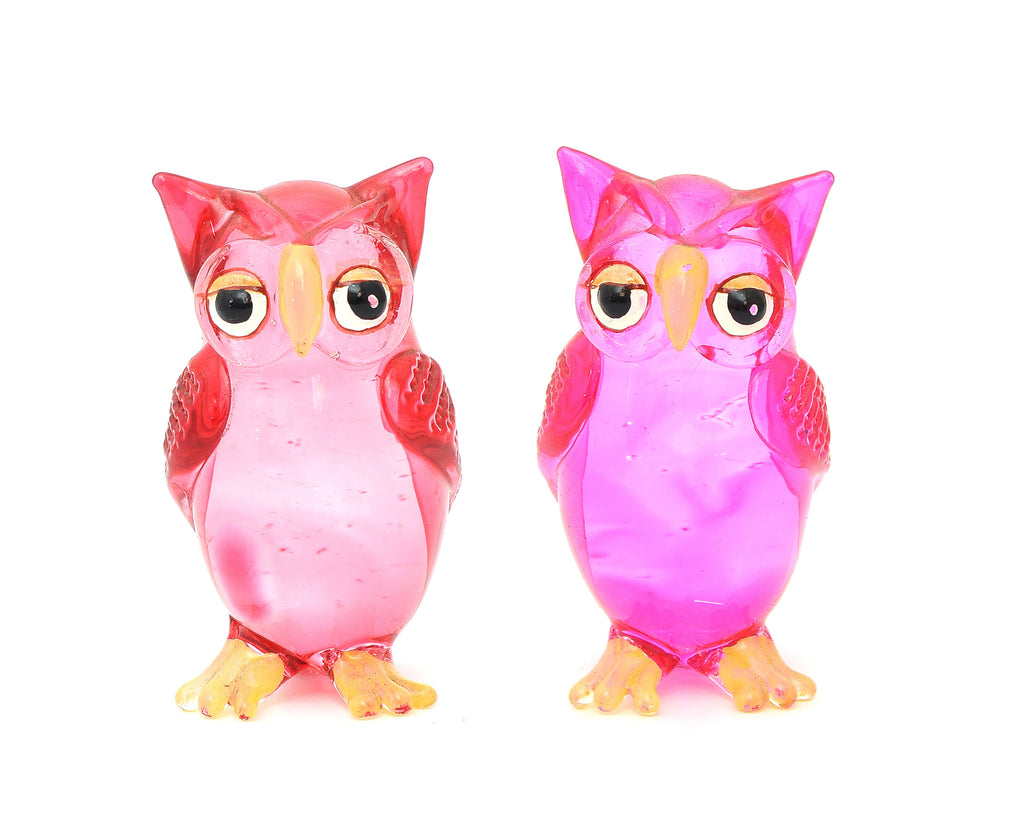 Vietguild's Lovely Owl Handmade Vietnamese Glass Figurine Statue