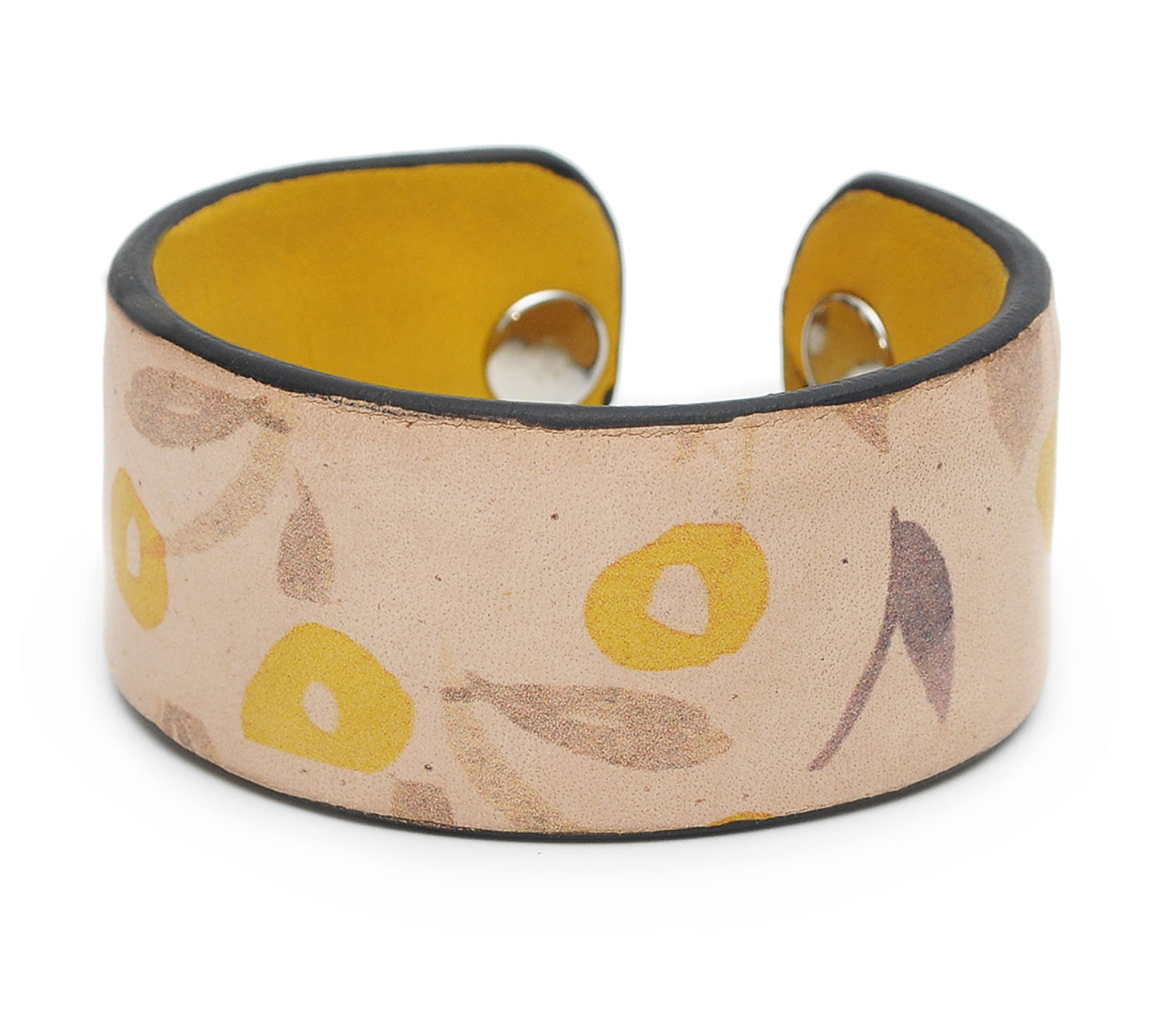 Cute Flowers Print Handmade Leather Bracelet Jewelry HLB_01