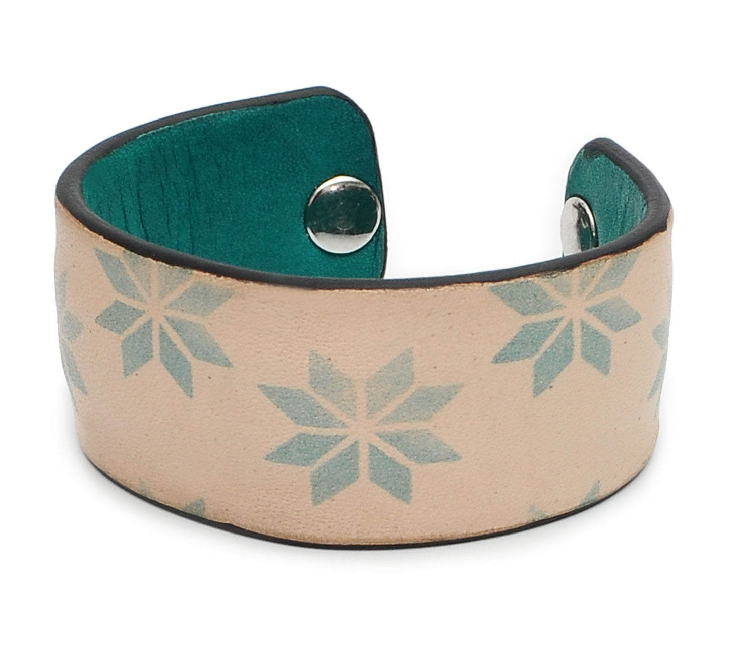 Seamless Geometric Pattern Print Handmade Leather Bracelet Jewelry HLB_01