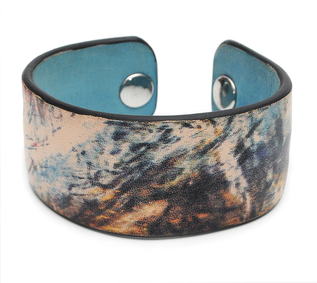 Grunge Style Pattern Print Handmade Leather Bracelet Jewelry HLB_01