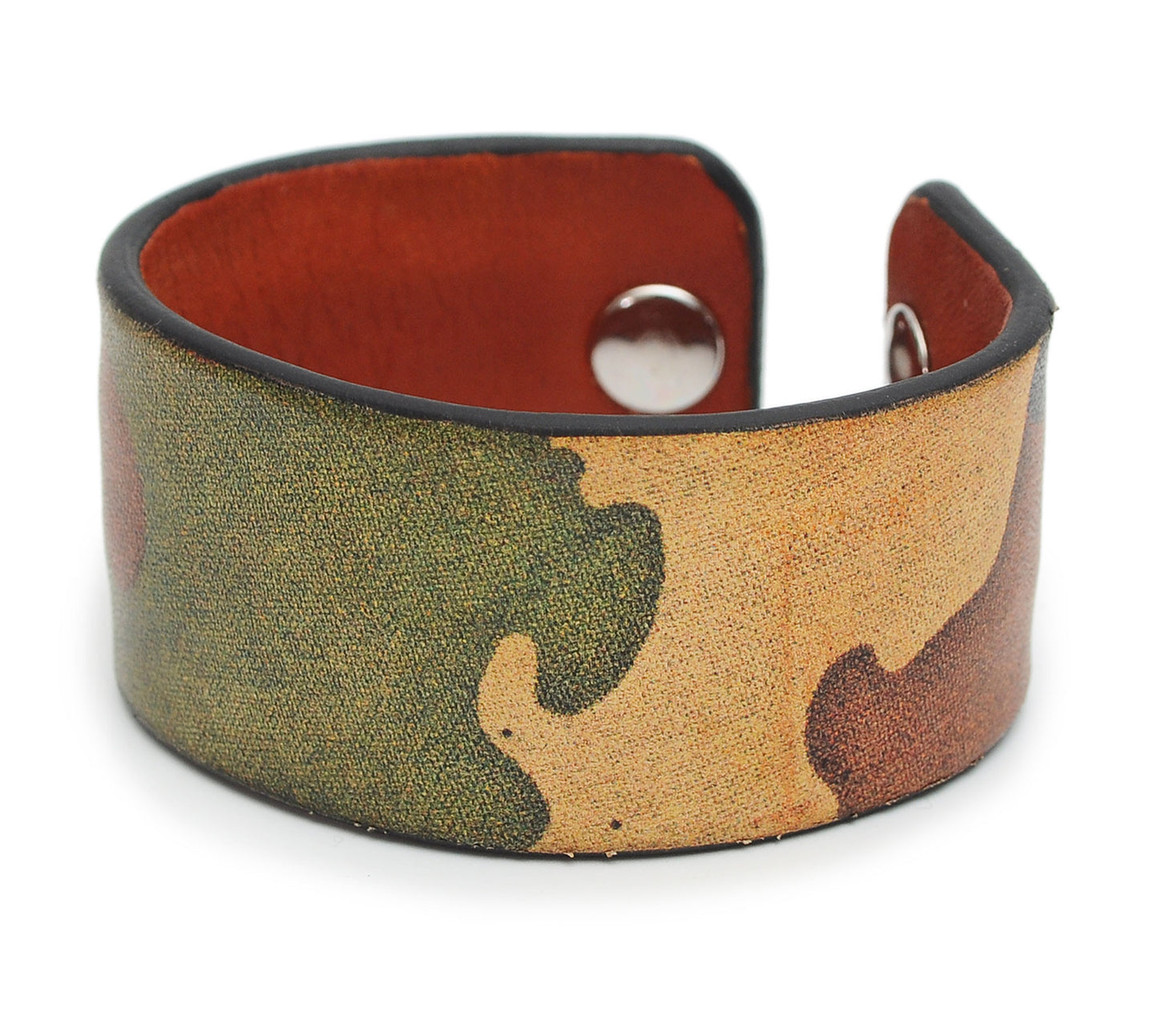 Retro Camo Print Handmade Leather Bracelet Jewelry HLB_01