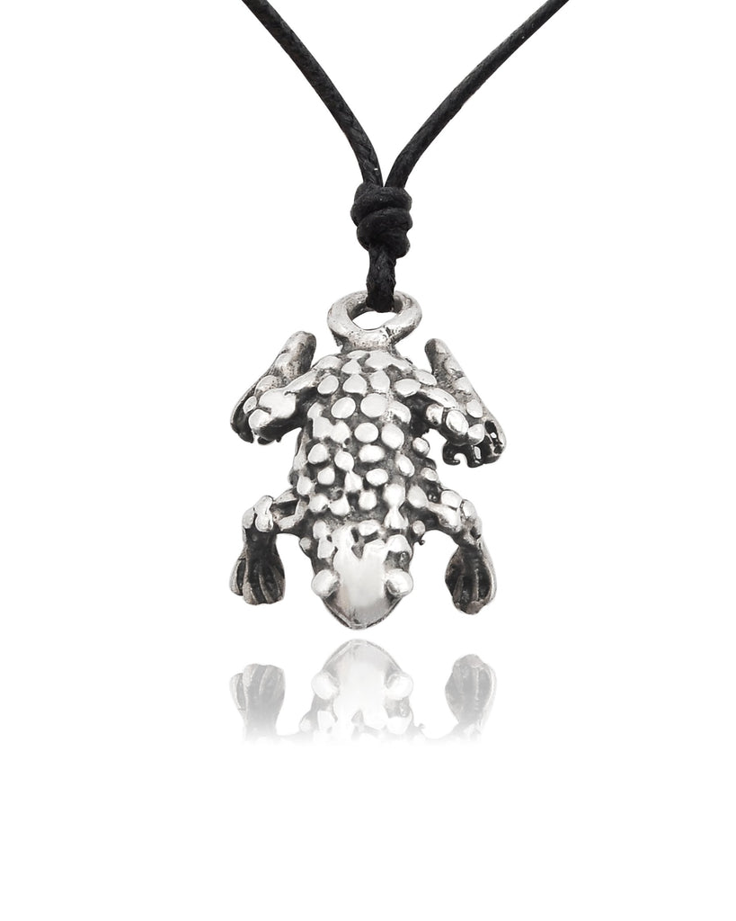 Frog Toad Prince 92.5 Sterling Silver Gold Brass Charm Necklace Pendant Jewelry