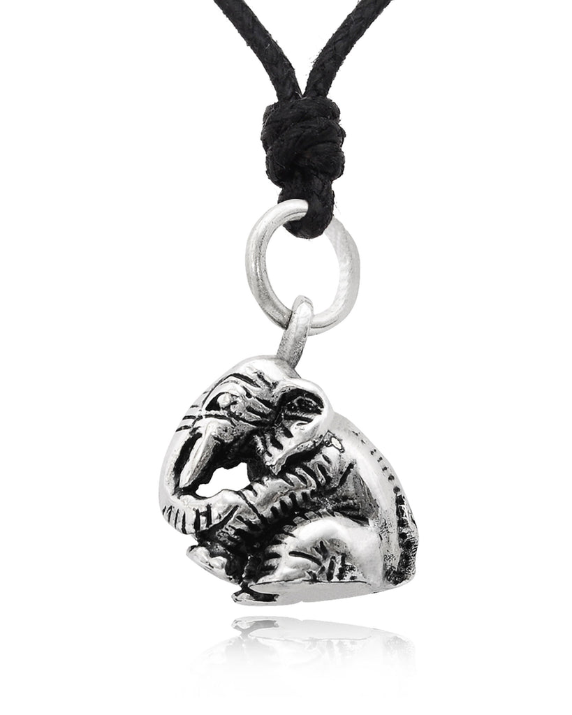 Sitting Elephant 92.5 Sterling Silver Gold Brass Necklace Pendant Jewelry