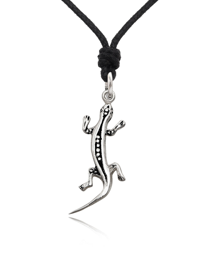 New Lizard 92.5 Sterling Silver Gold Brass Charm Necklace Pendant Jewelry