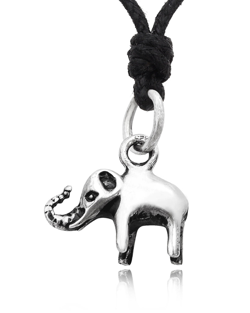 Elephant Handmade 92.5 Sterling Silver Gold Brass Necklace Pendant Jewelry