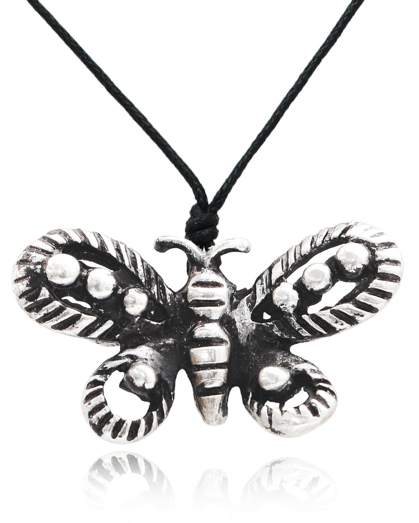 Flawless Butterfly Insect Sterling-silver Pewter Brass Necklace Pendant Jewelry