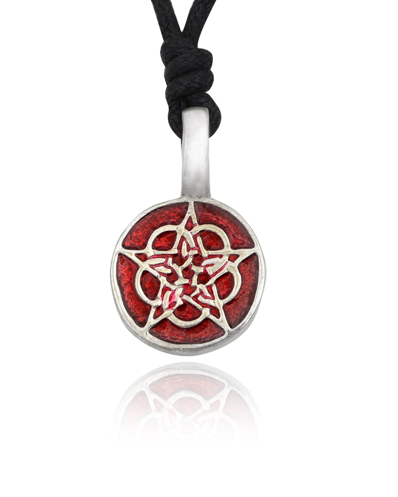 Pentagram Gothic Wicca Silver Pewter Charm Necklace Pendant Jewelry