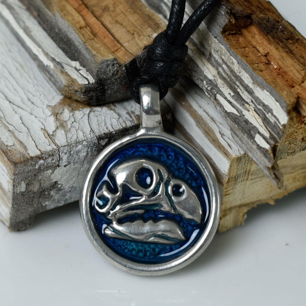 Crow Head Raven skull Silver Pewter Charm Necklace Pendant Jewelry