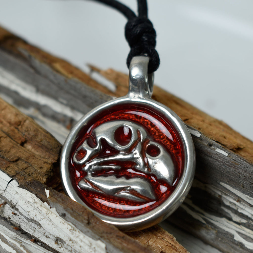 Crow Head Raven skull Silver Pewter Charm Necklace Pendant Jewelry