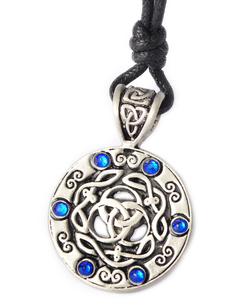 Colorful Celtic Trilogy Silver Pewter Charm Necklace Pendant Jewelry