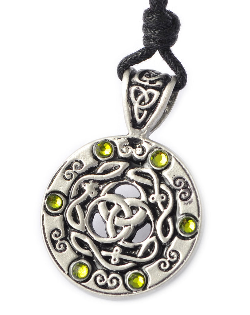 Colorful Celtic Trilogy Silver Pewter Charm Necklace Pendant Jewelry