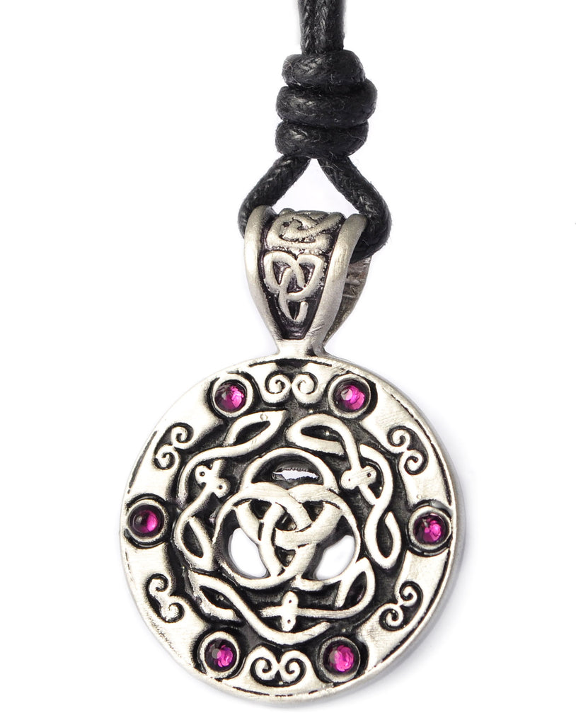 Colorful Celtic Trilogy Silver Pewter Charm Necklace Pendant Jewelry