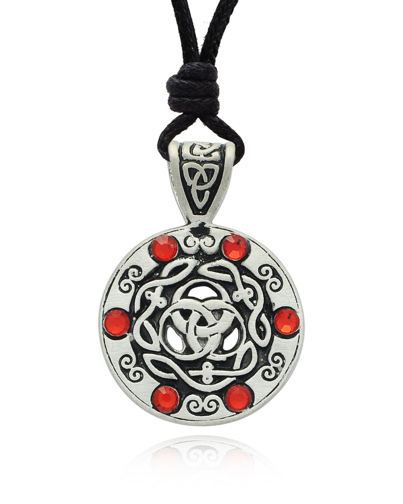 Colorful Celtic Trilogy Silver Pewter Charm Necklace Pendant Jewelry