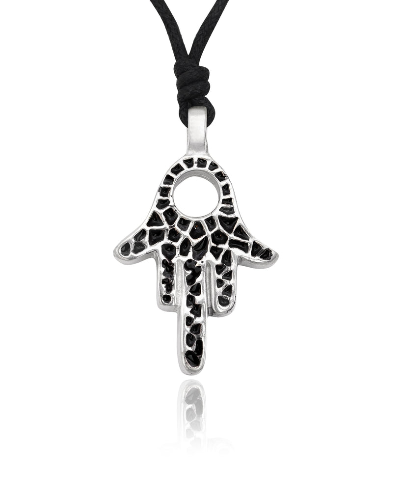 Hamsa (Hand of God) Silver Pewter Necklace Pendant Jewelry