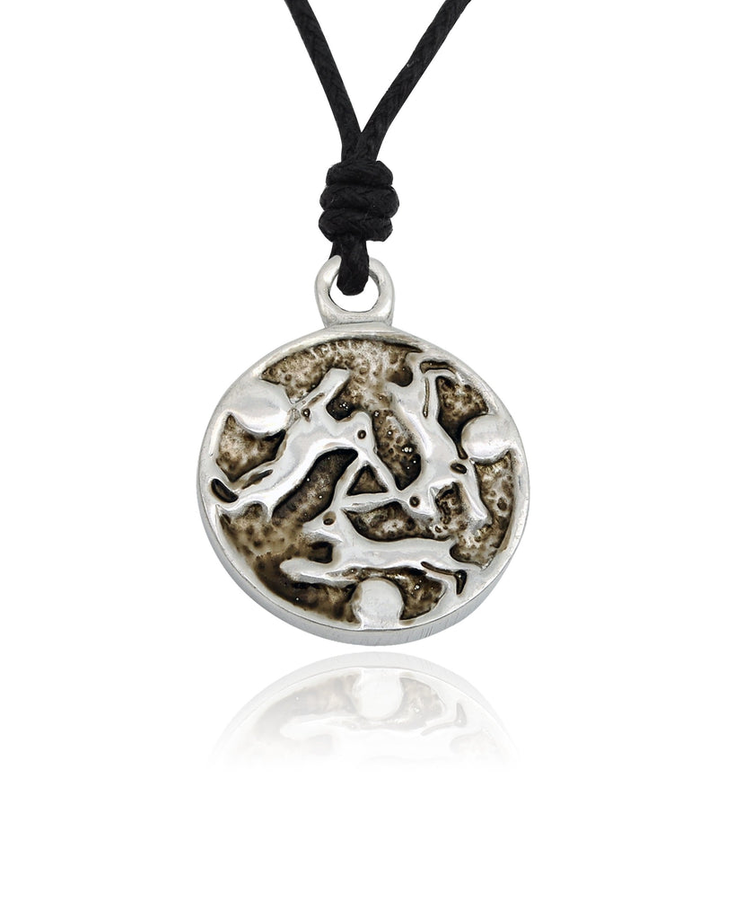 Blue Ranger Design Silver Pewter Charm Necklace Pendant Jewelry