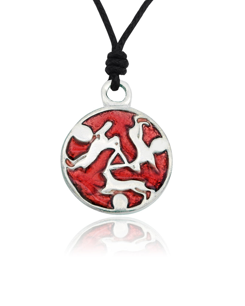 Blue Ranger Design Silver Pewter Charm Necklace Pendant Jewelry