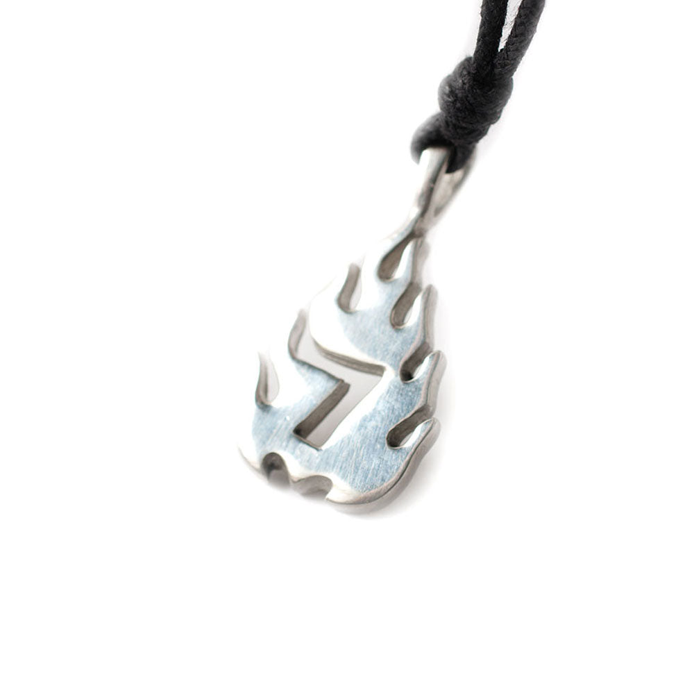 Number Seven Silver Pewter Charm Necklace Pendant Jewelry