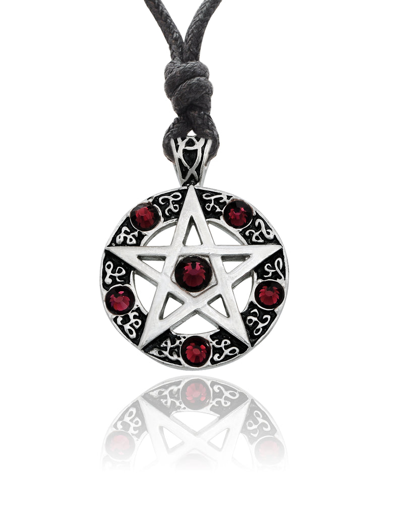 Color Pentagram Silver Pewter Gold Brass Charm Necklace Pendant Jewelry