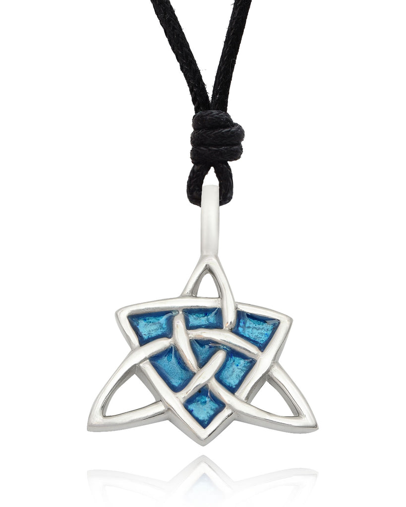 Color Celtic Trilogy Triquetra Knot Silver Pewter Charm Necklace Pendant Jewelry