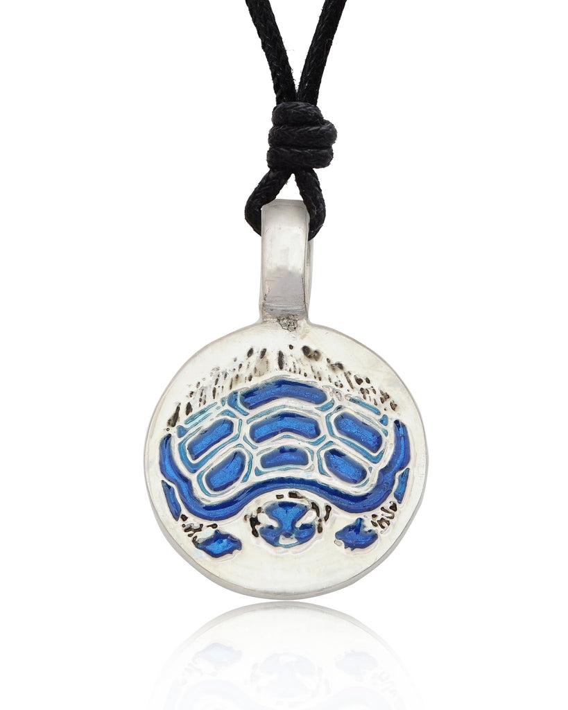 Color Turtle Silver Pewter Charm Necklace Pendant Jewelry