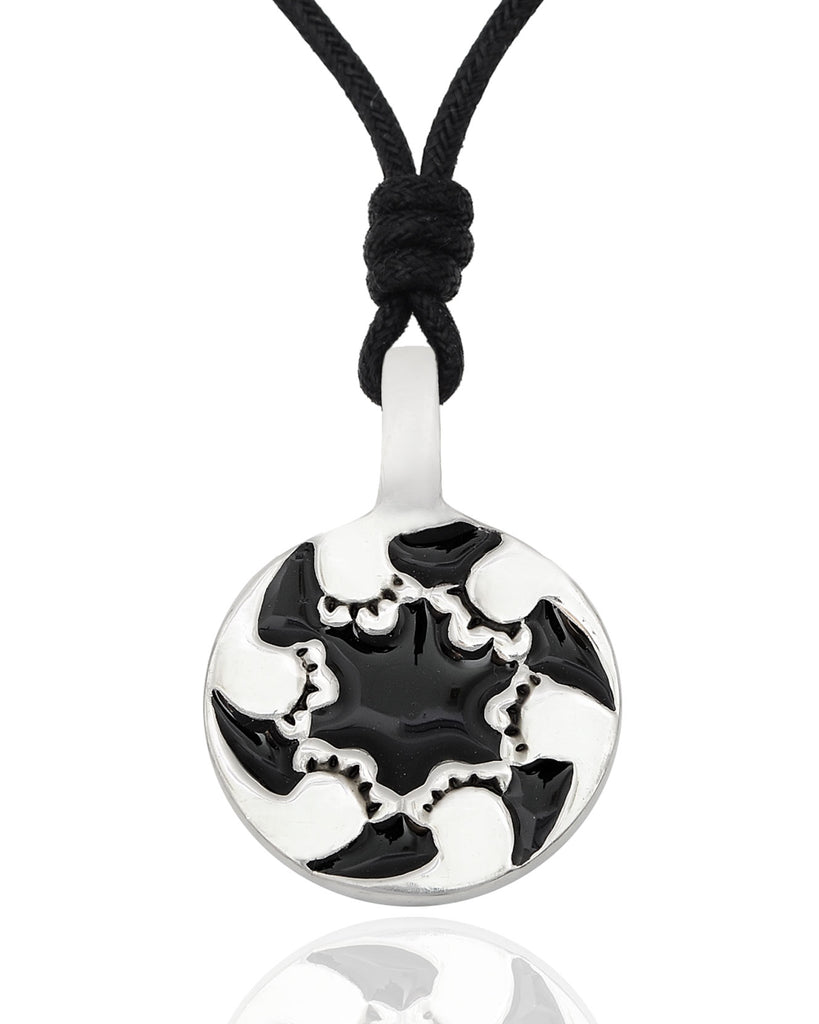 Colorful Sun Cycle Silver Pewter Charm Necklace Pendant Jewelry