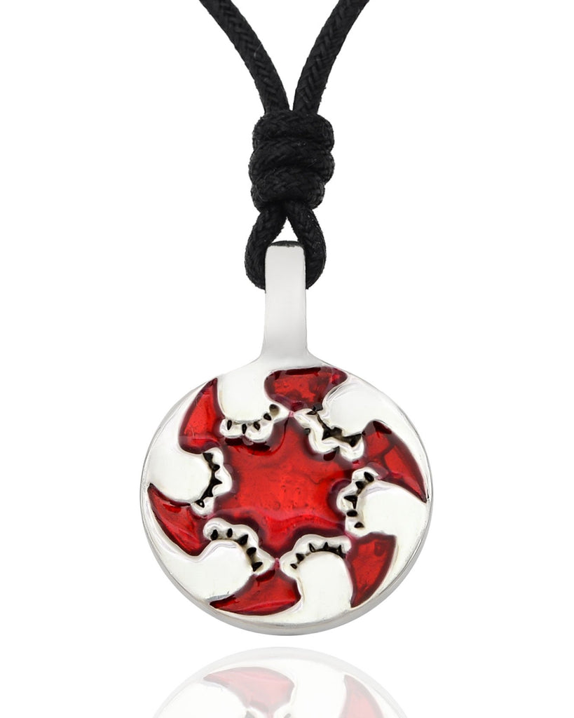 Colorful Sun Cycle Silver Pewter Charm Necklace Pendant Jewelry