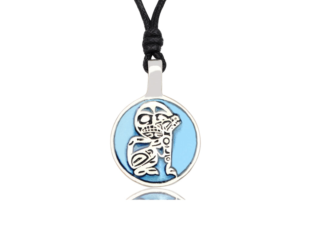 Coyote Totem Dog Silver Pewter Charm Necklace Pendant Jewelry