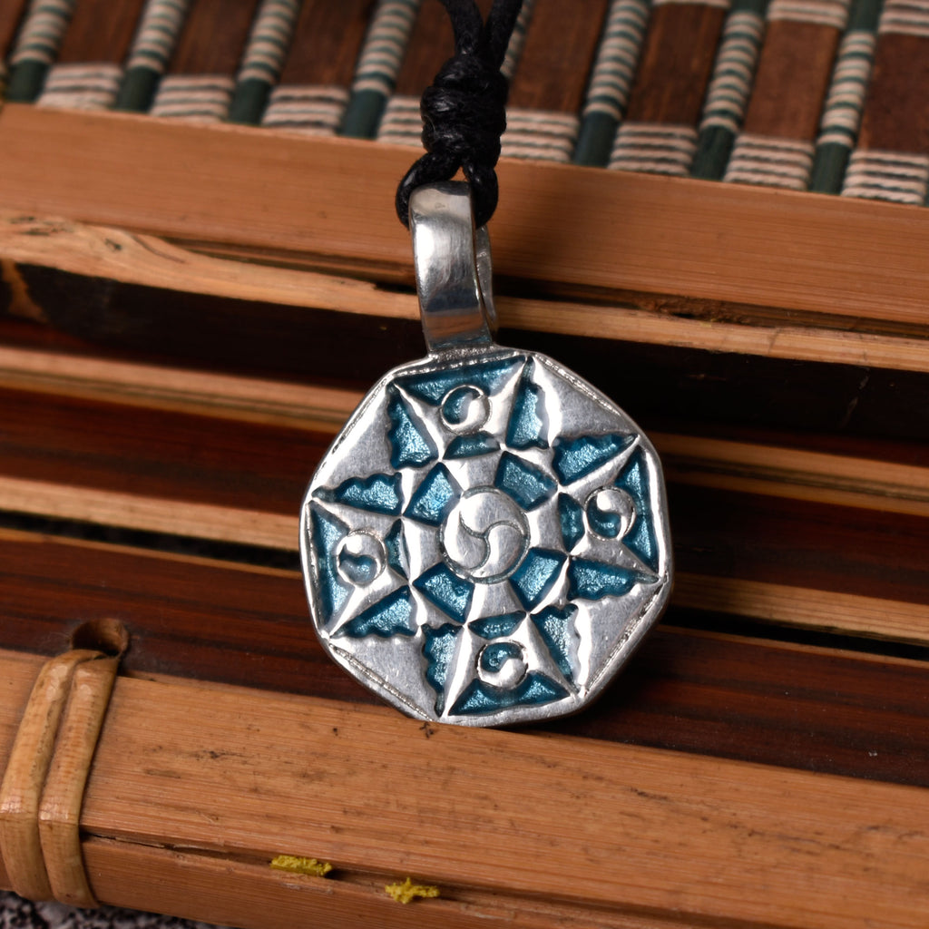 Colorful Owl Totem Silver Pewter Charm Necklace Pendant Jewelry