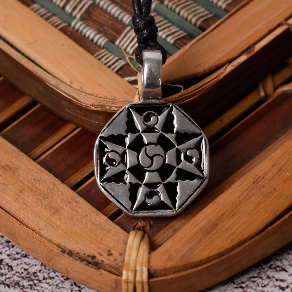 Colorful Owl Totem Silver Pewter Charm Necklace Pendant Jewelry