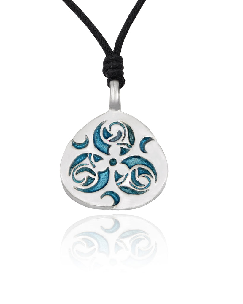 Celtic Design Silver Pewter Charm Flat Necklace Pendant Jewelry