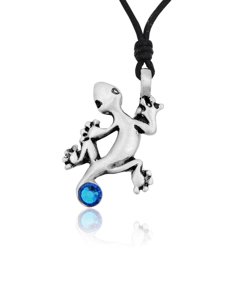 New Lizard Gecko Silver Pewter Charm Necklace Pendant Jewelry