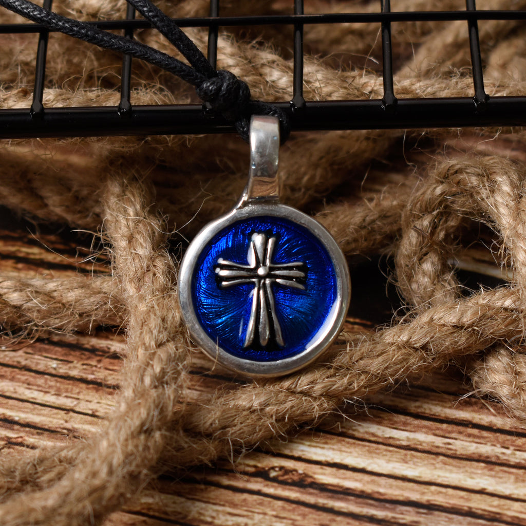 Cross Silver Pewter Charm Necklace Pendant Jewelry