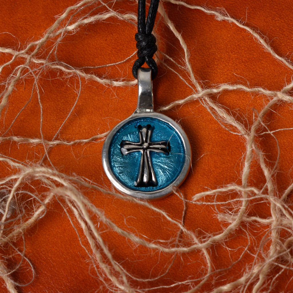 Cross Silver Pewter Charm Necklace Pendant Jewelry