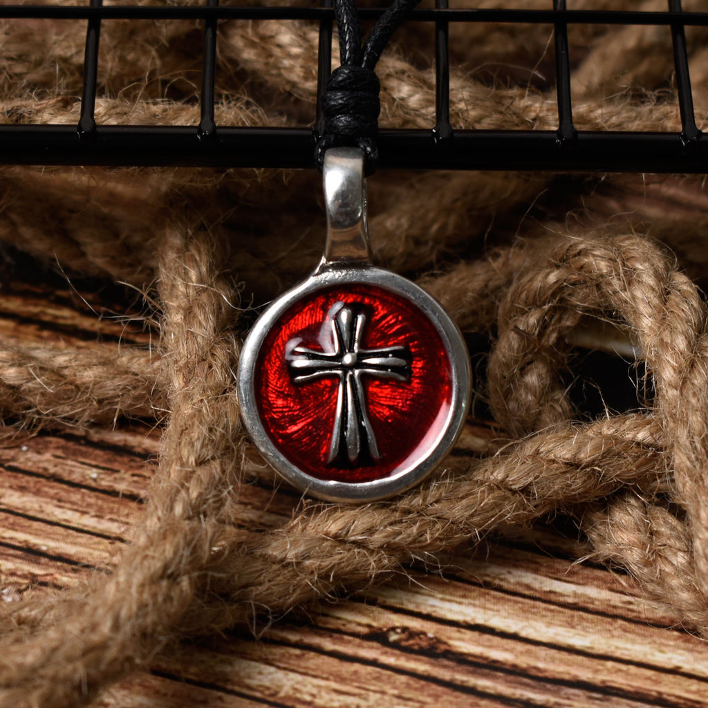 Cross Silver Pewter Charm Necklace Pendant Jewelry