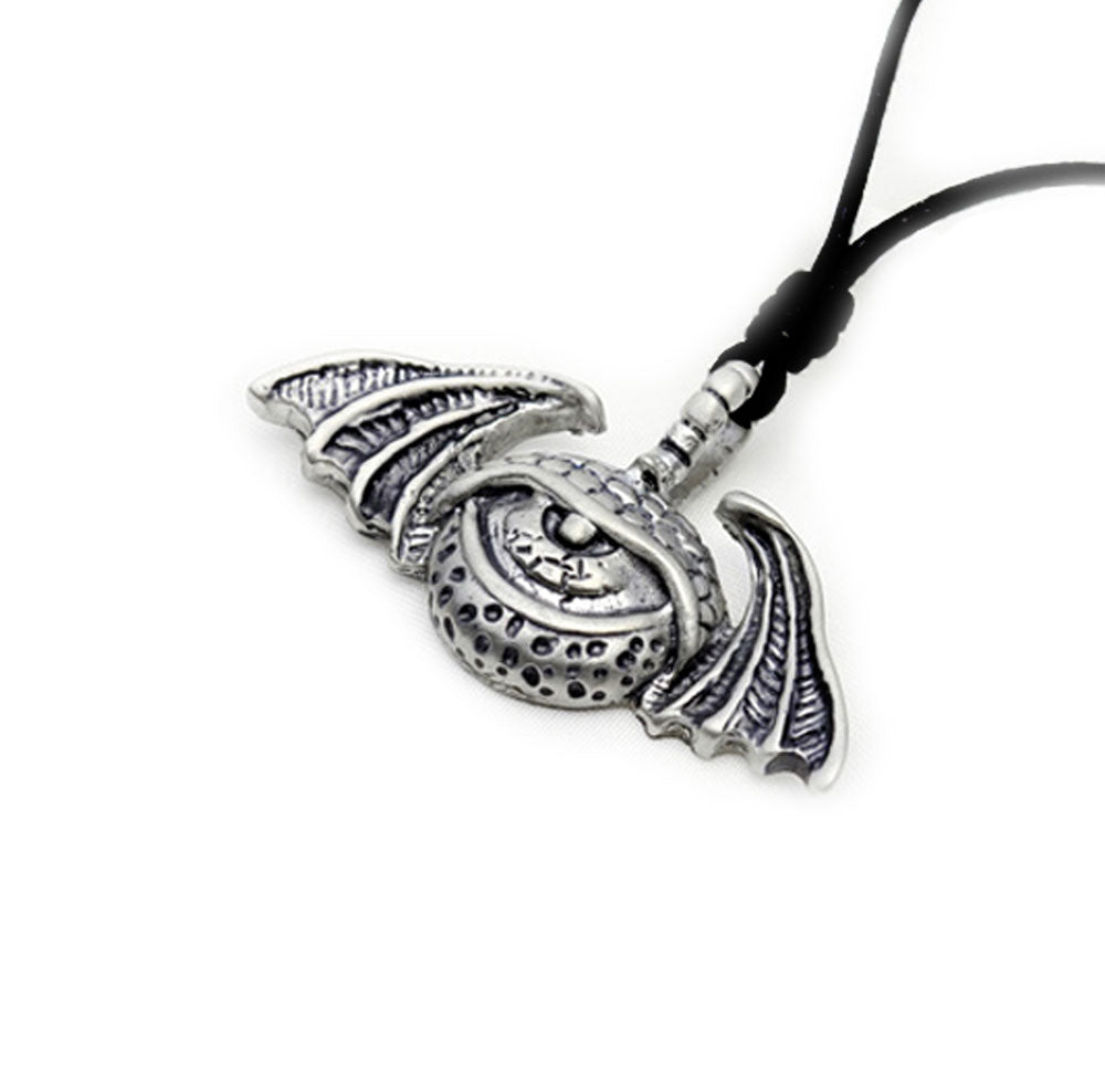 The Watcher Bat Winged Eye Silver Pewter Charm Necklace Pendant Jewelry