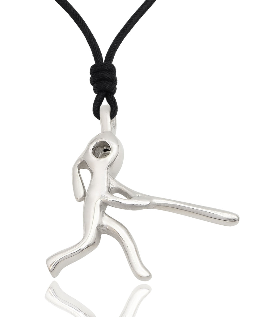 Softball Girl Silver Pewter Charm Necklace Pendant Jewelry