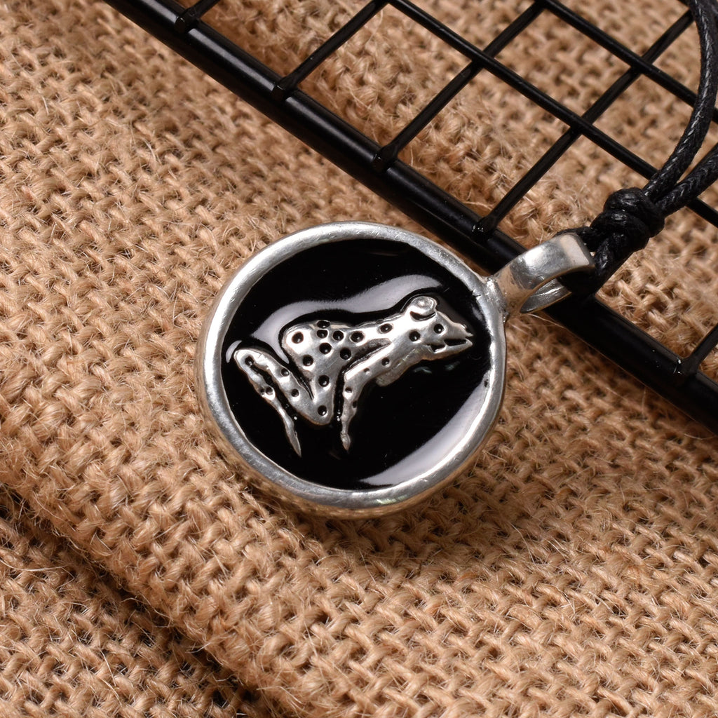 Colorful Frog Silver Pewter Charm Necklace Pendant Jewelry