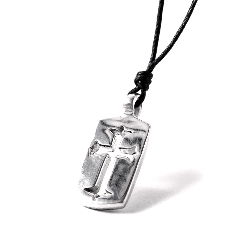 Handmade Cross Silver Pewter Charm Necklace Pendant Jewelry