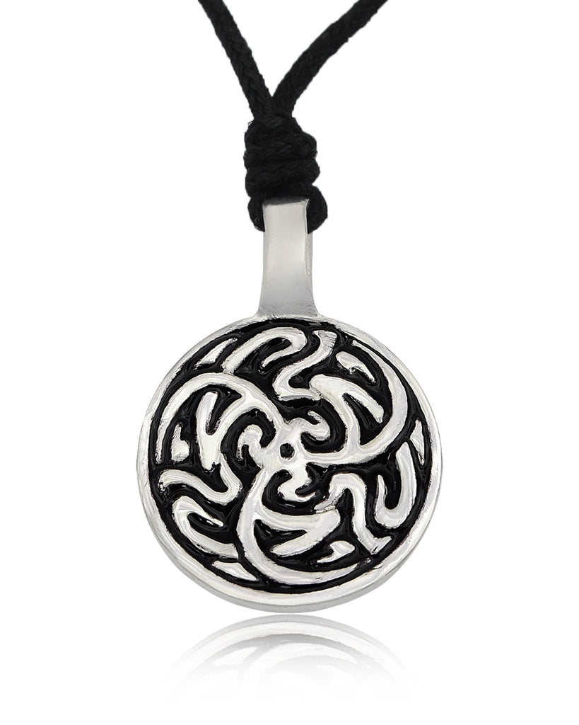 Tribal Celtic Silver Pewter Charm Necklace Pendant Jewelry