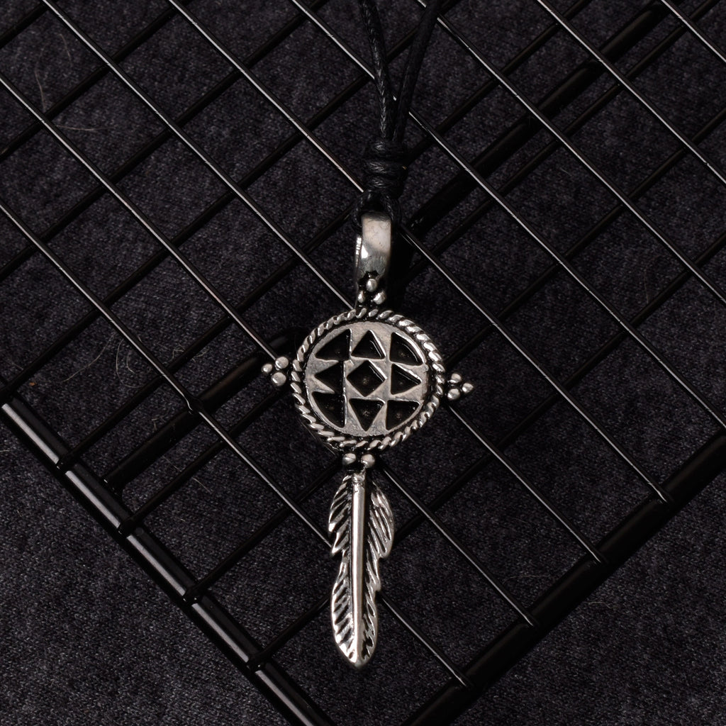 New Native American Indian Symbol Silver Pewter Necklace Pendant Jewelry